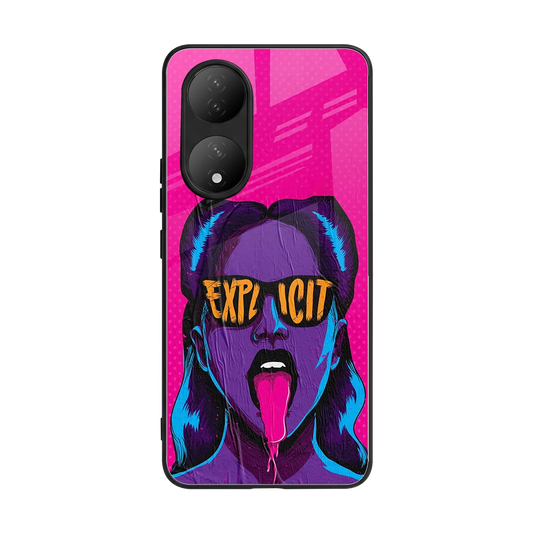 Explicit back phone cover | glass case for Vivo-y100