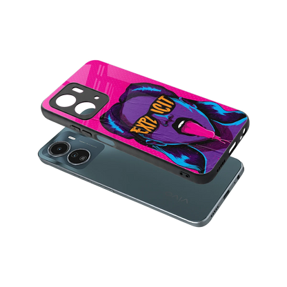 Explicit sleek vivo y16 cover with tempered glass back and TPU edges
