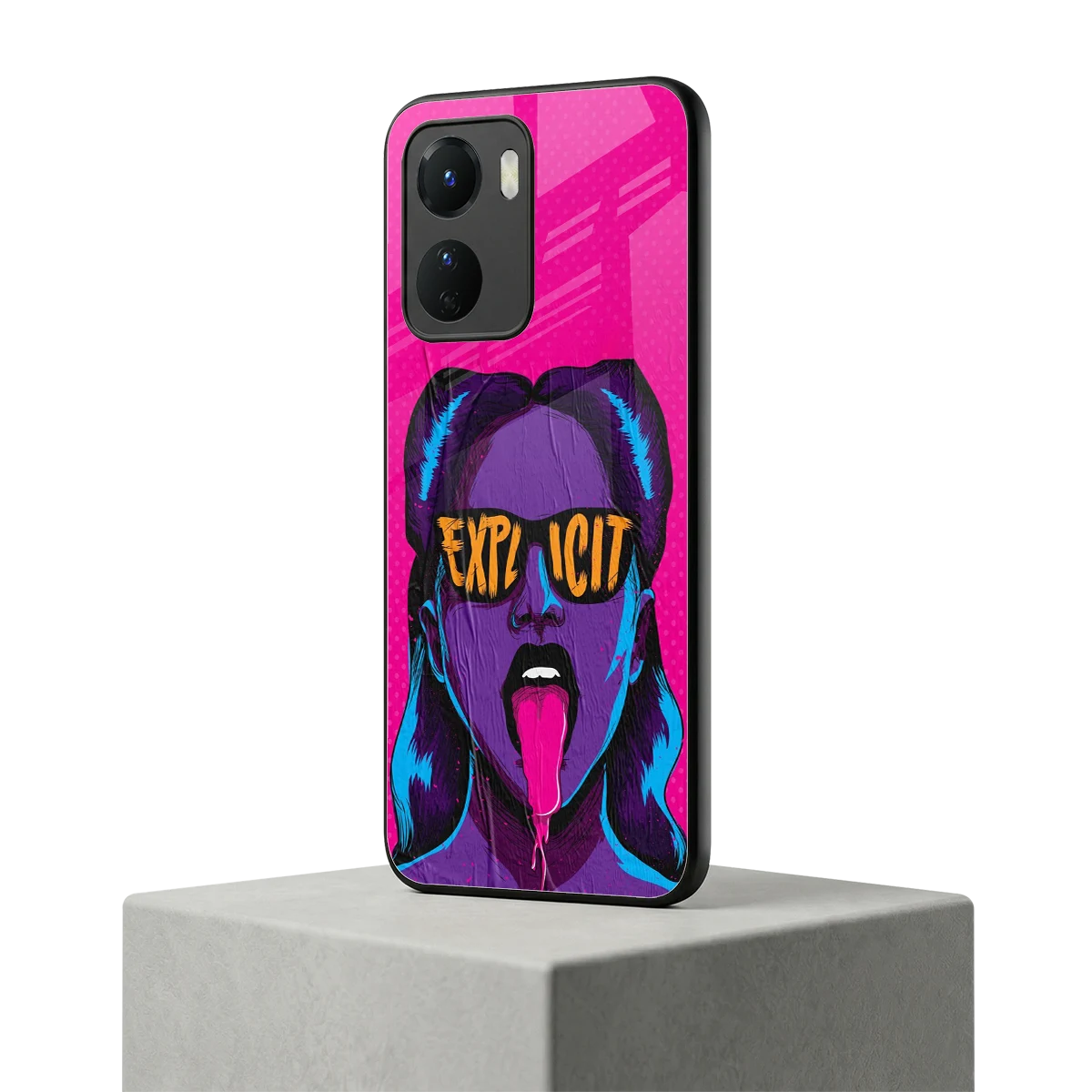 Explicit vivo y16 mobile cover | shockproof glass phone case