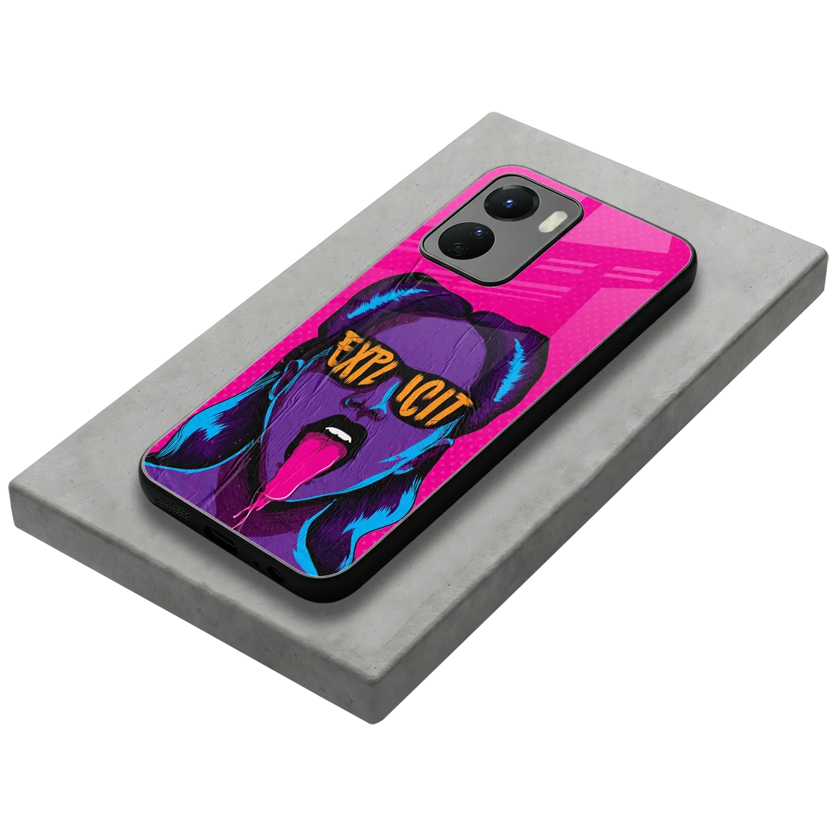 Explicit stylish phone case for vivo y16 | glossy glass and slim fit