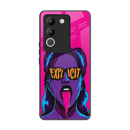 Explicit back phone cover | glass case for vivo y200 5g