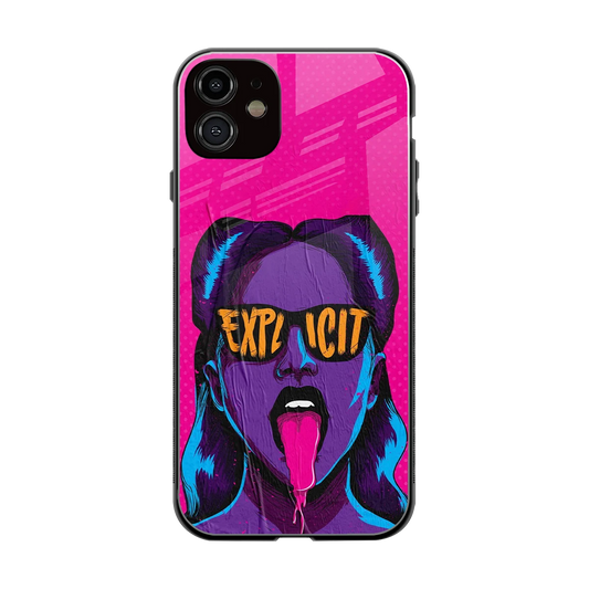 Explicit back phone cover | glass case for iphone 12