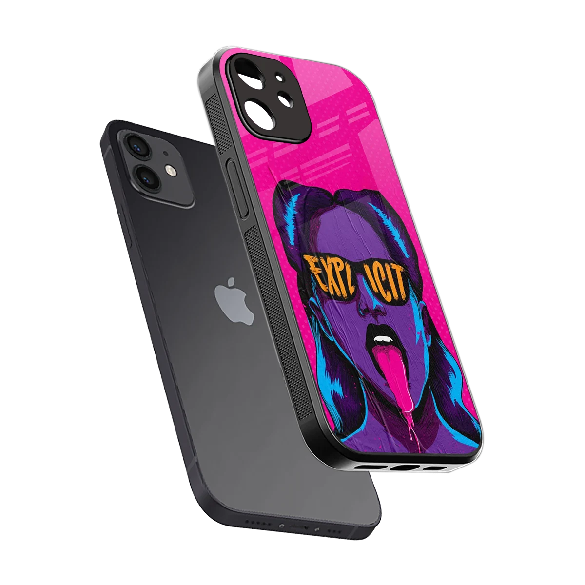 Explicit sleek iphone 11 cover with tempered glass back and TPU edges