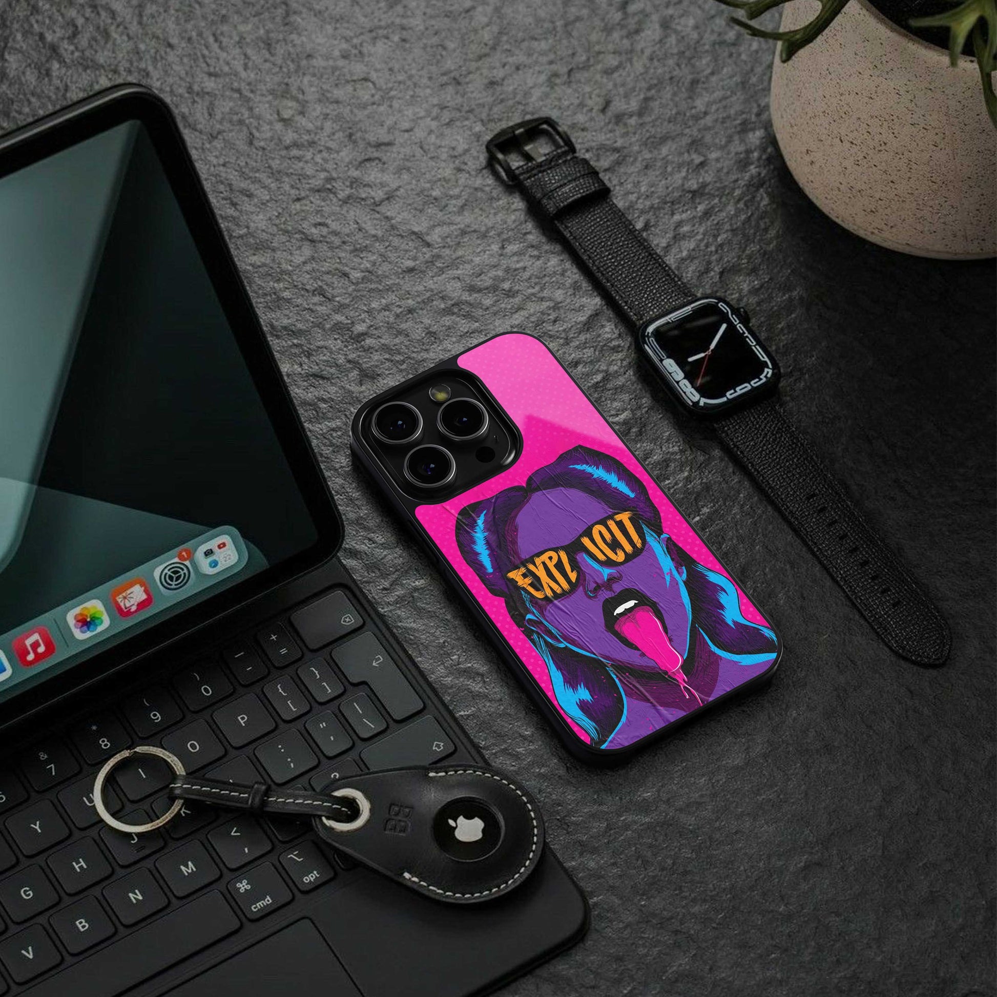 Explicit luxury glass phone case for iPhone 16 | scratch and drop resistant