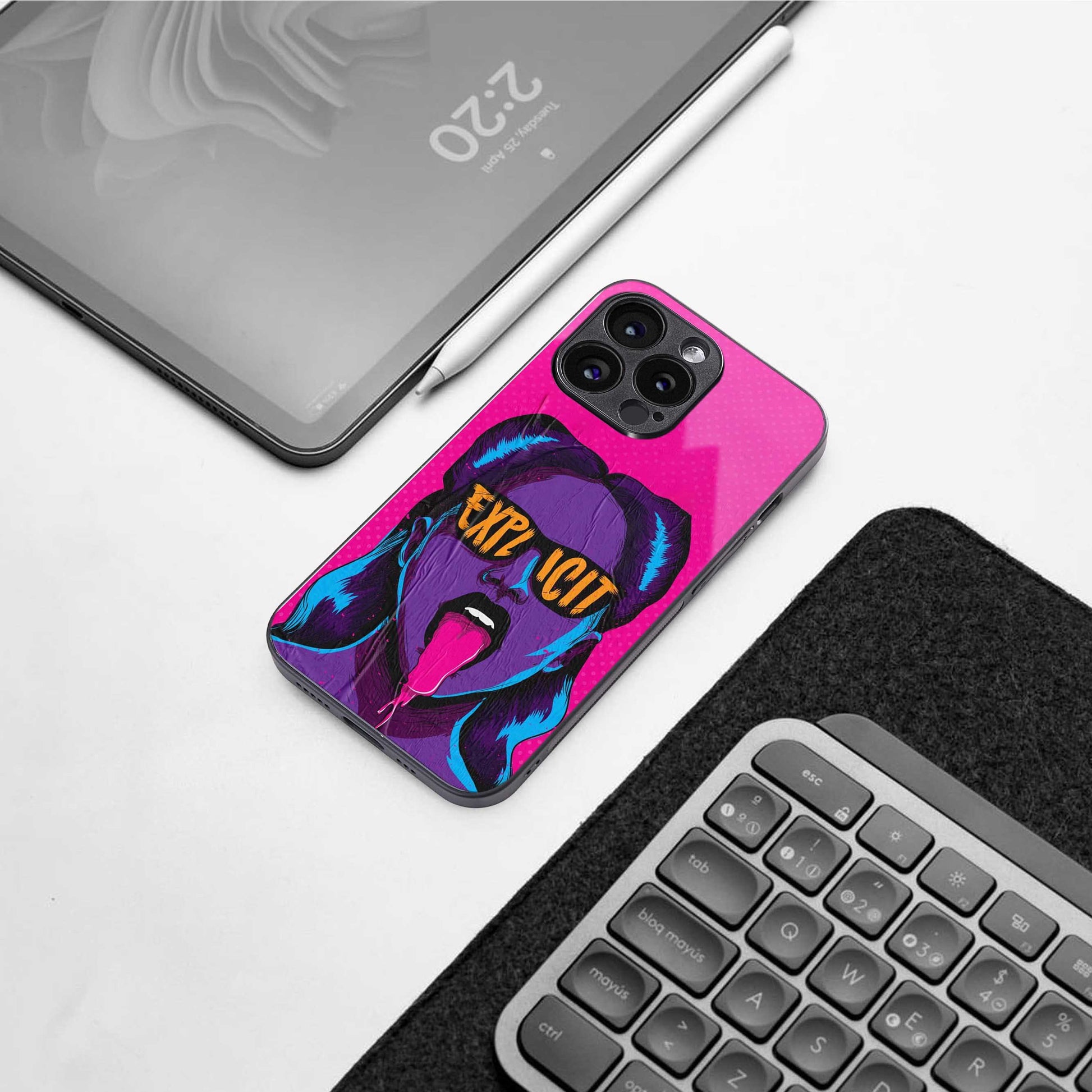 Explicit TPU glass hybrid case for iPhone 16 | premium mobile back cover