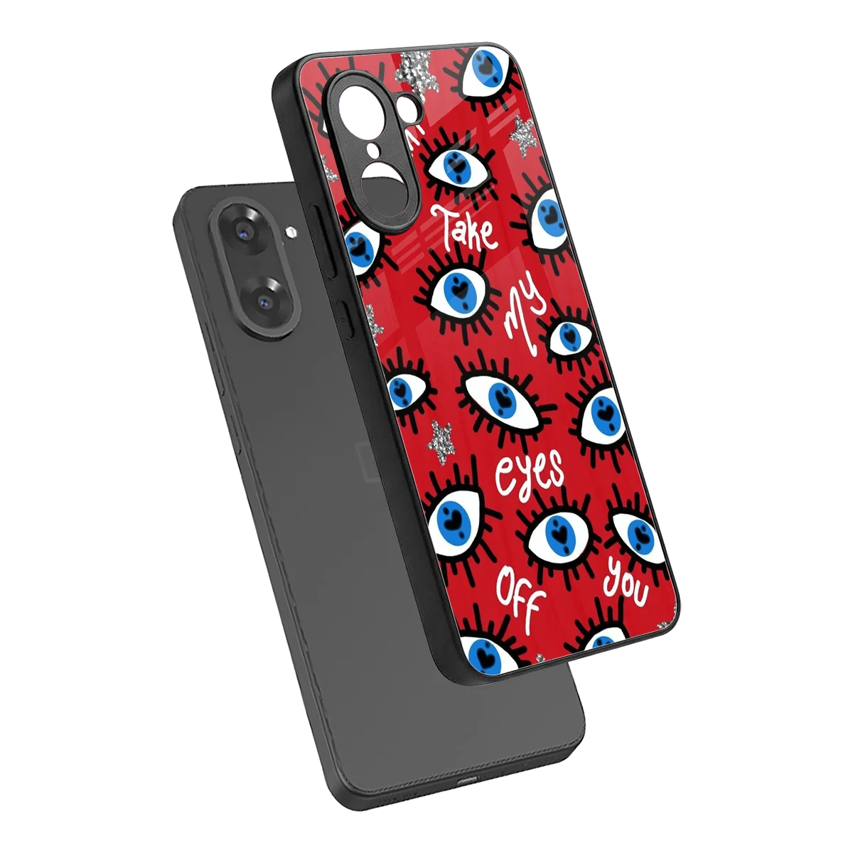 Eyes On You sleek oneplus nord ce5 5g cover with tempered glass back and TPU edges