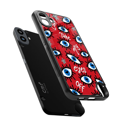 Eyes On You sleek cmf nothing phone 1 cover with tempered glass back and TPU edges