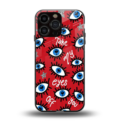 Eyes On You back phone cover | glass case for iphone 14 pro max