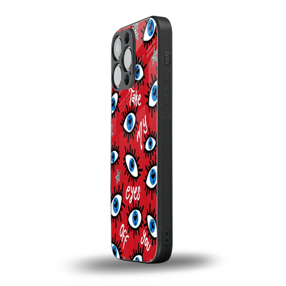 Eyes On You iphone 14 pro max mobile cover | shockproof glass phone case