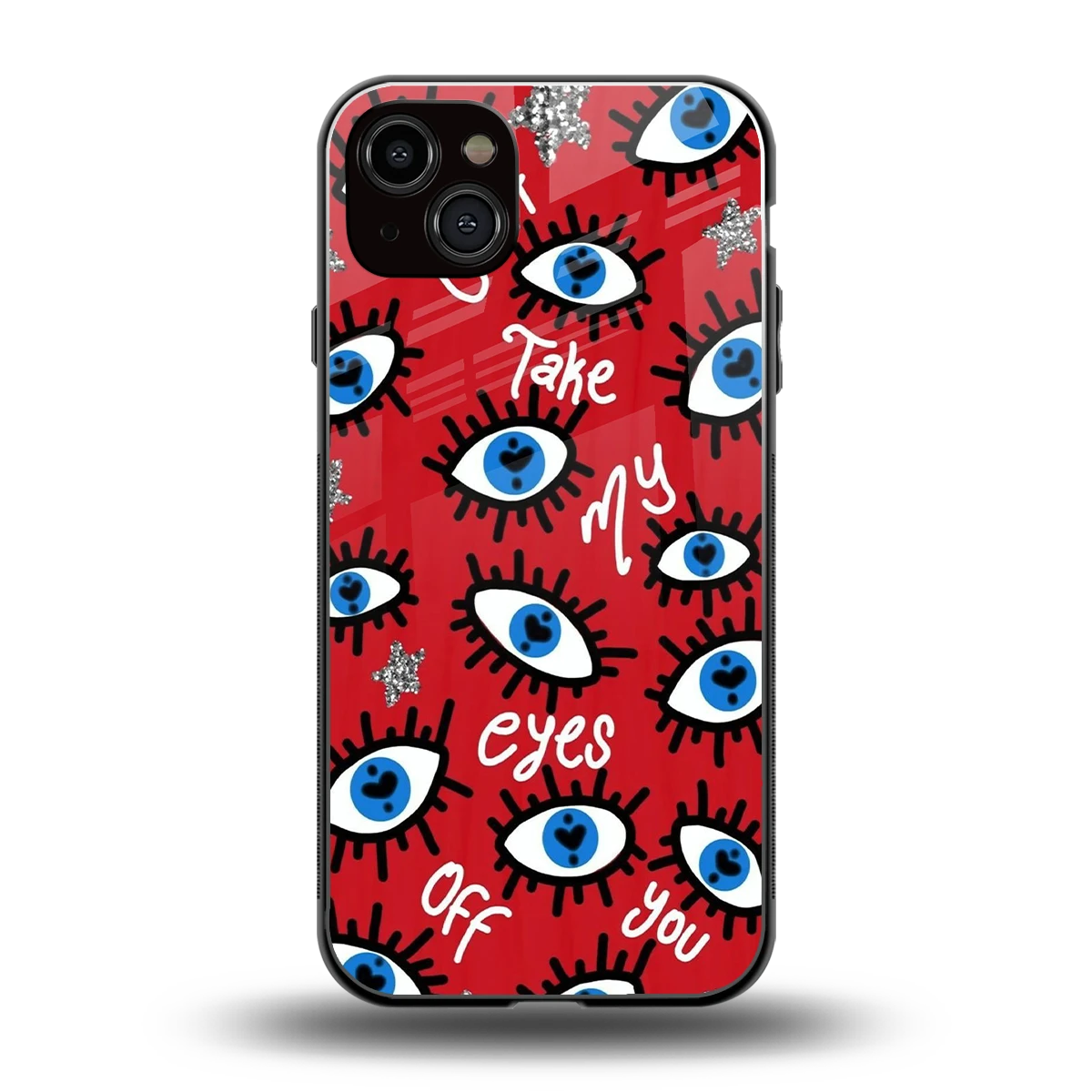 Eyes On You back phone cover | glass case for iphone 14 plus