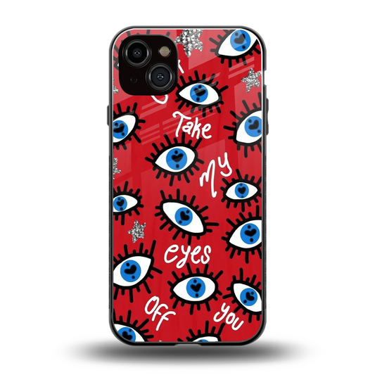 Eyes On You back phone cover | glass case for iphone 14 plus