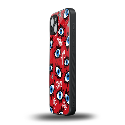 Eyes On You iphone 14 plus mobile cover | shockproof glass phone case