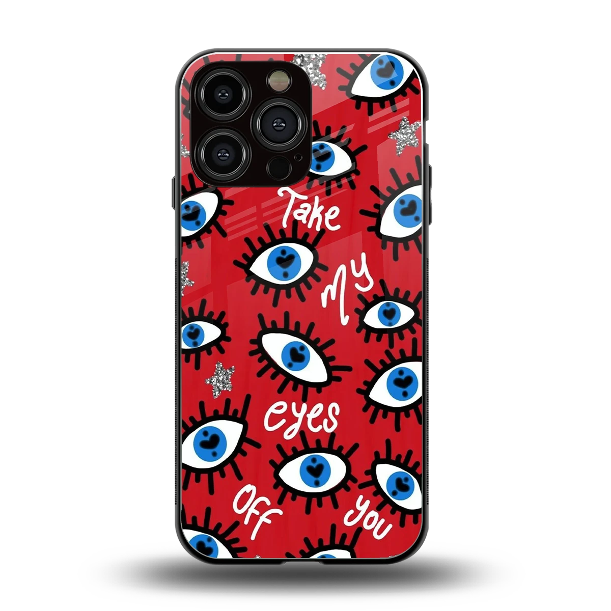 Eyes On You back phone cover | glass case for iphone 15 pro max