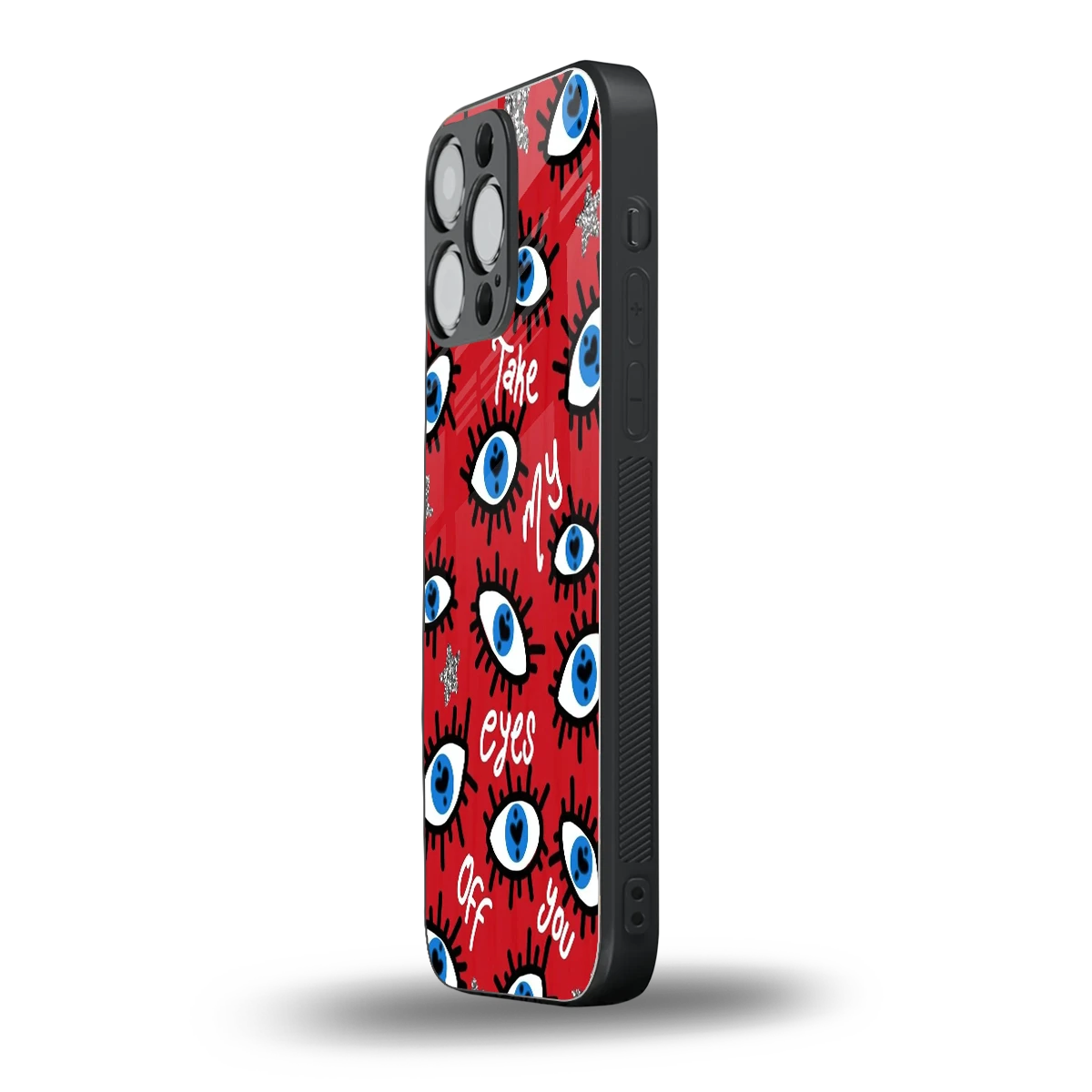 Eyes On You iphone 15 pro max mobile cover | shockproof glass phone case