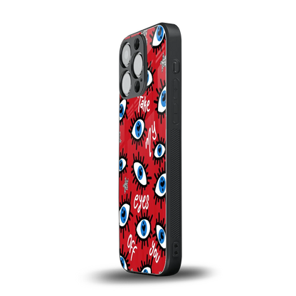 Eyes On You iphone 15 pro mobile cover | shockproof glass phone case