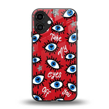 Eyes On You back phone cover | glass case for iphone 16 plus