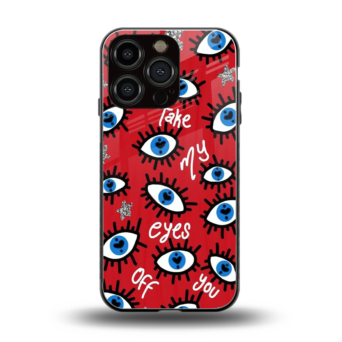 Eyes On You back phone cover | glass case for iphone 16 pro
