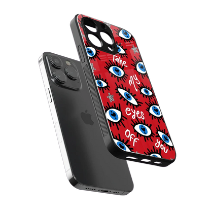 Eyes On You sleek iphone 16 pro cover with tempered glass back and TPU edges