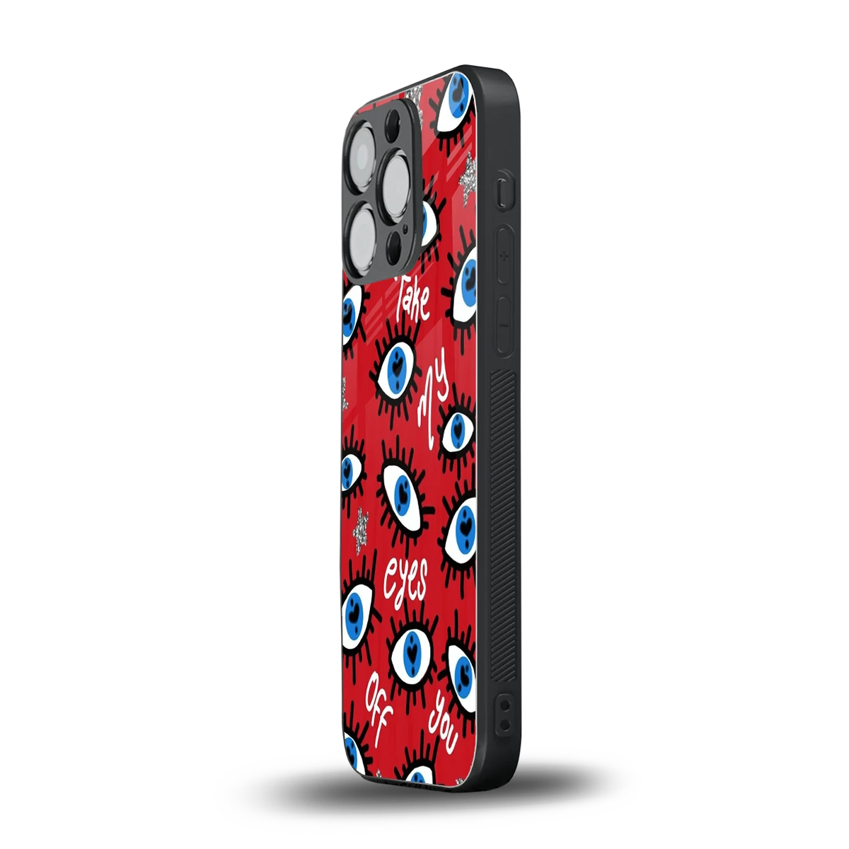 Eyes On You iphone 16 pro mobile cover | shockproof glass phone case