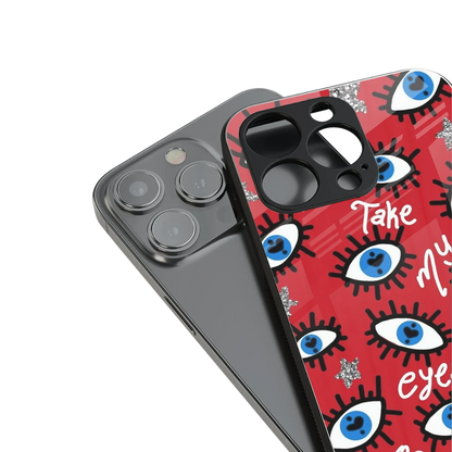 Eyes On You stylish phone case for iphone 16 pro max | glossy glass and slim fit