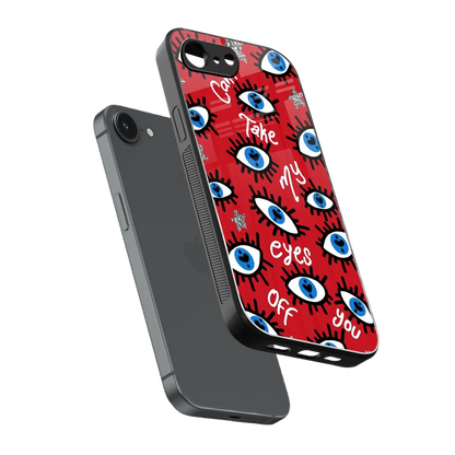Eyes On You sleek iphone 17e cover with tempered glass back and TPU edges
