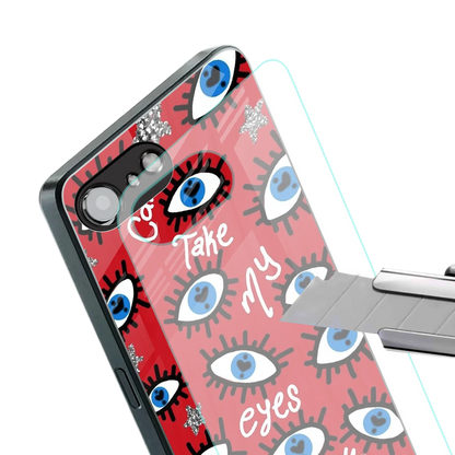 Eyes On You stylish phone case for iphone 16e | glossy glass and slim fit