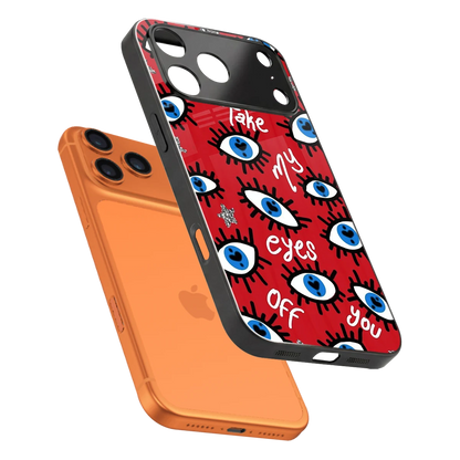 Eyes On You sleek iphone 17 pro cover with tempered glass back and TPU edges