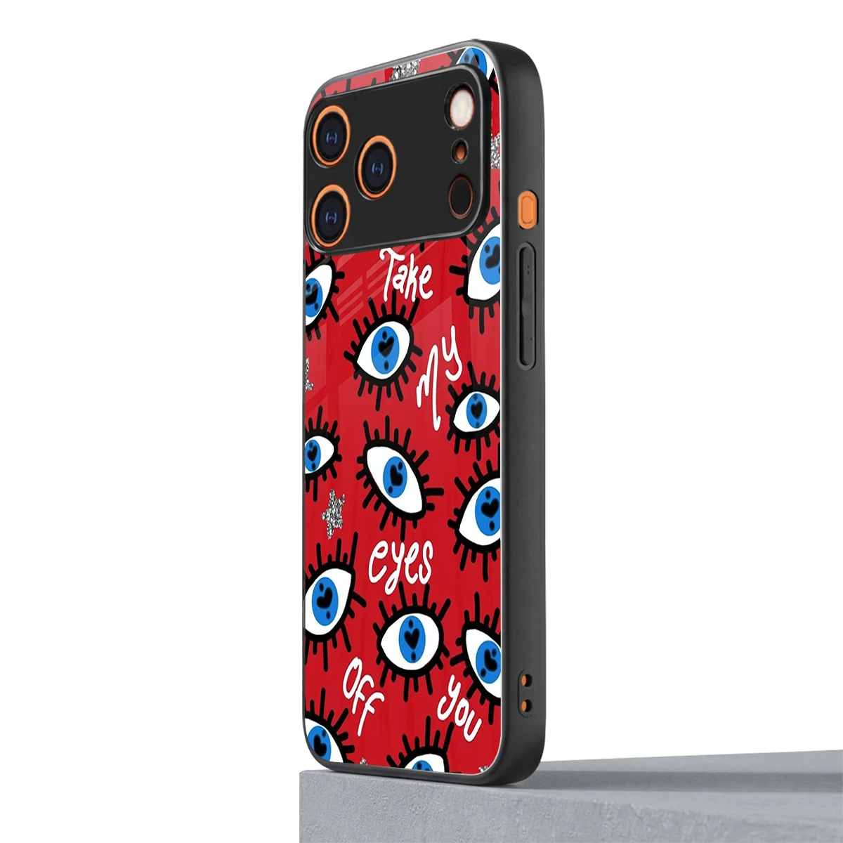 Eyes On You iphone 17 pro mobile cover | shockproof glass phone case