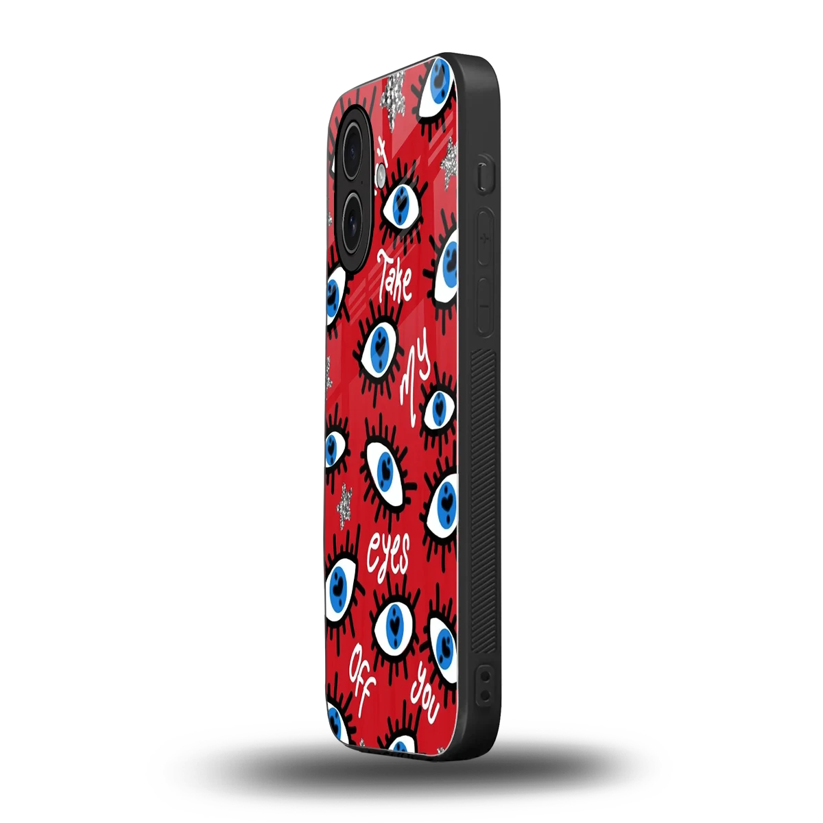 Eyes On You iphone 17 mobile cover | shockproof glass phone case