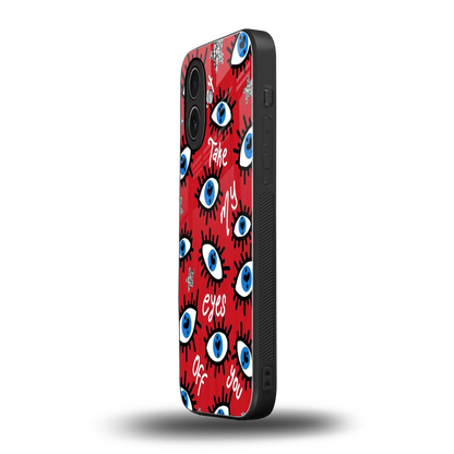Eyes On You iphone 17 mobile cover | shockproof glass phone case
