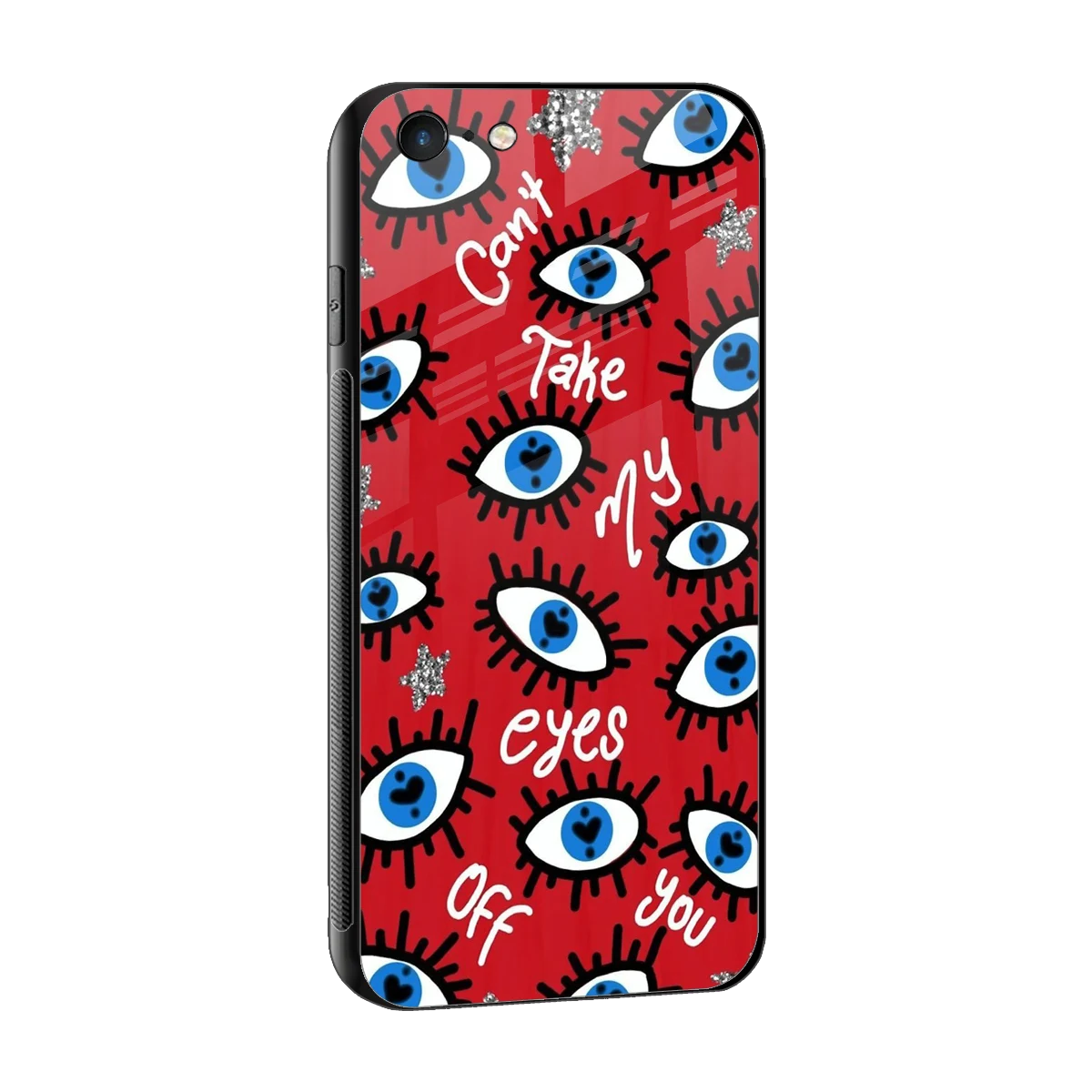 Eyes On You sleek iphone 6s cover with tempered glass back and TPU edges