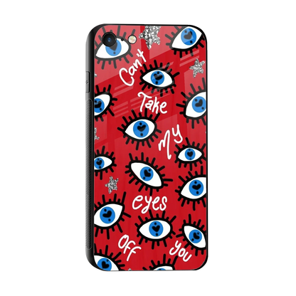Eyes On You sleek iphone 7 cover with tempered glass back and TPU edges