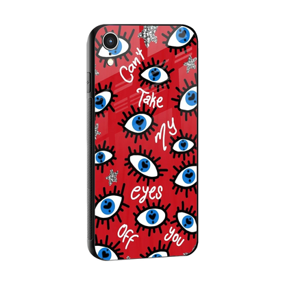 Eyes On You sleek iphone xr cover with tempered glass back and TPU edges