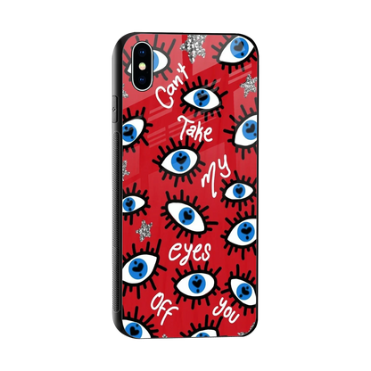 Eyes On You sleek iphone xs max cover with tempered glass back and TPU edges