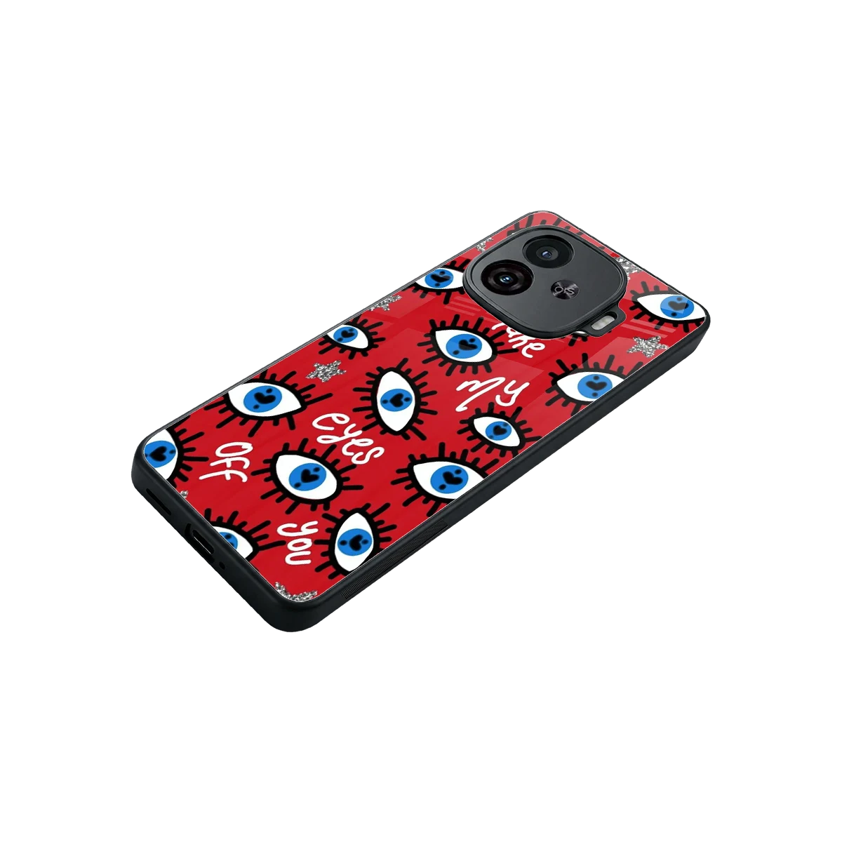Eyes On You stylish phone case for iqoo neo 10r 5g | glossy glass and slim fit