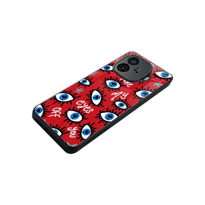 Eyes On You stylish phone case for iqoo neo 10r 5g | glossy glass and slim fit