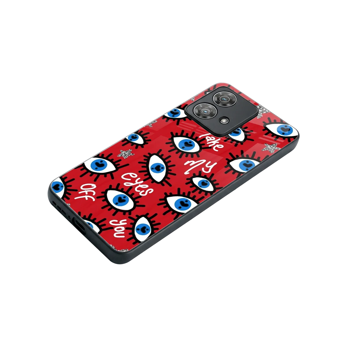 Eyes On You stylish phone case for motorola edge 40 neo 5g | glossy glass and slim fit