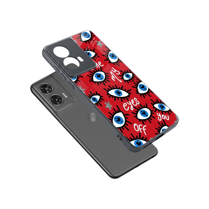 Eyes On You sleek motorola edge 50 fusion cover with tempered glass back and TPU edges