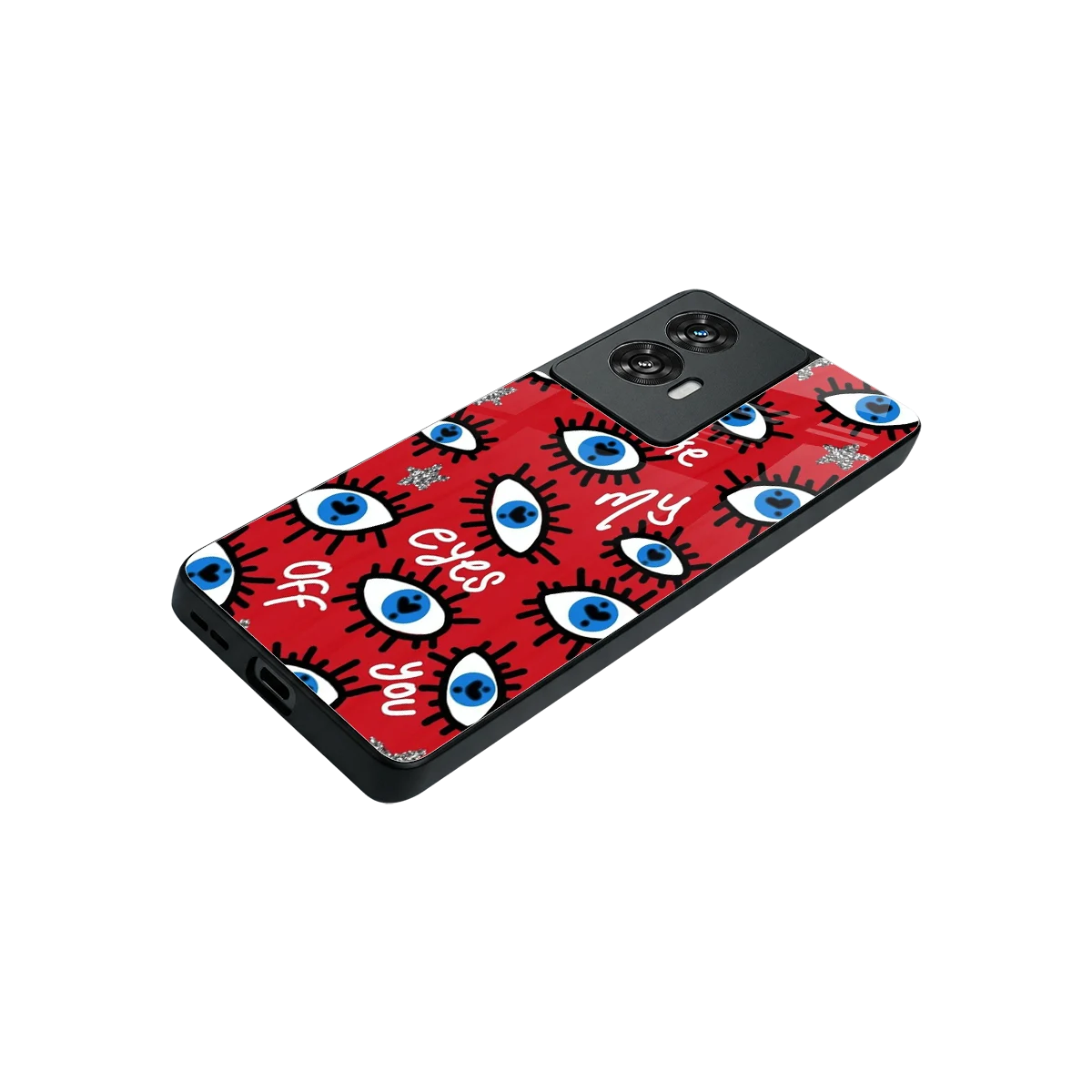Eyes On You stylish phone case for motorola edge 50 fusion | glossy glass and slim fit