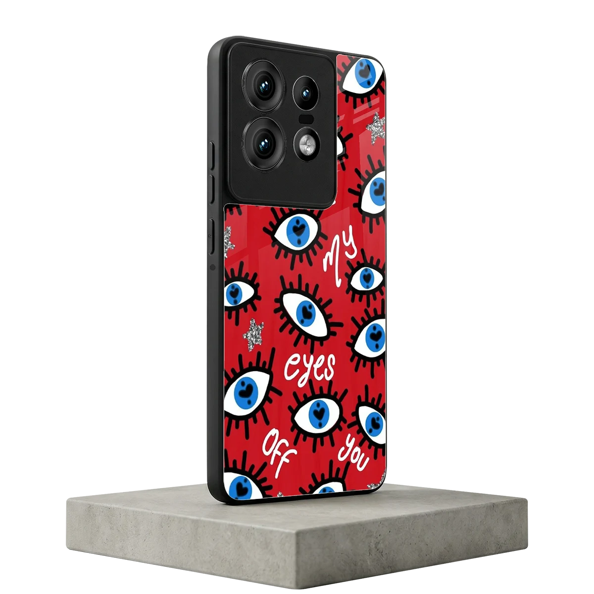 Eyes On You motorola edge 50 pro mobile cover | shockproof glass phone case