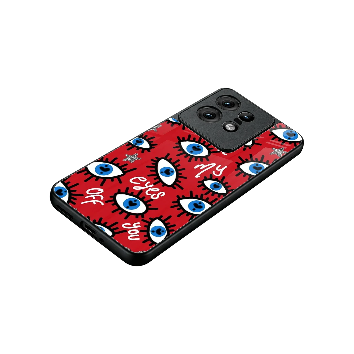 Eyes On You stylish phone case for motorola edge 50 pro | glossy glass and slim fit