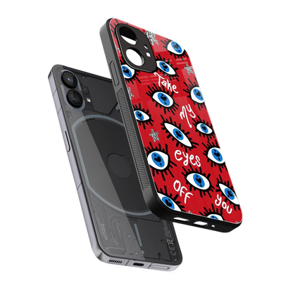 Eyes On You sleek nothing phone 1 cover with tempered glass back and TPU edges