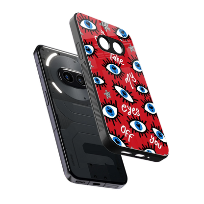 Eyes On You sleek nothing phone 2a plus cover with tempered glass back and TPU edges