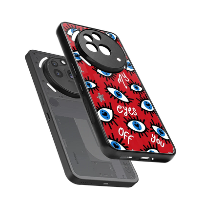 Eyes On You sleek nothing phone 3a pro cover with tempered glass back and TPU edges