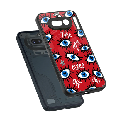 Eyes On You sleek nothing phone 4a cover with tempered glass back and TPU edges