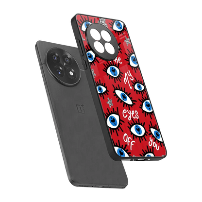 Eyes On You sleek oneplus 13r cover with tempered glass back and TPU edges