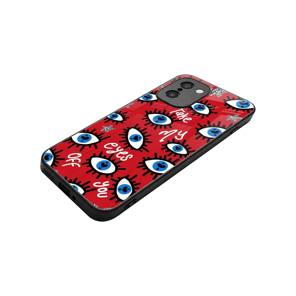 Eyes On You stylish phone case for oneplus 15r | glossy glass and slim fit