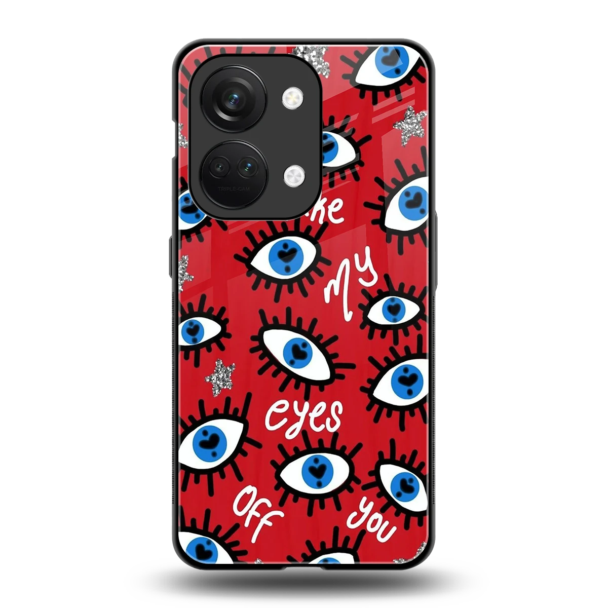 Eyes On You back phone cover | glass case for oneplus nord 3