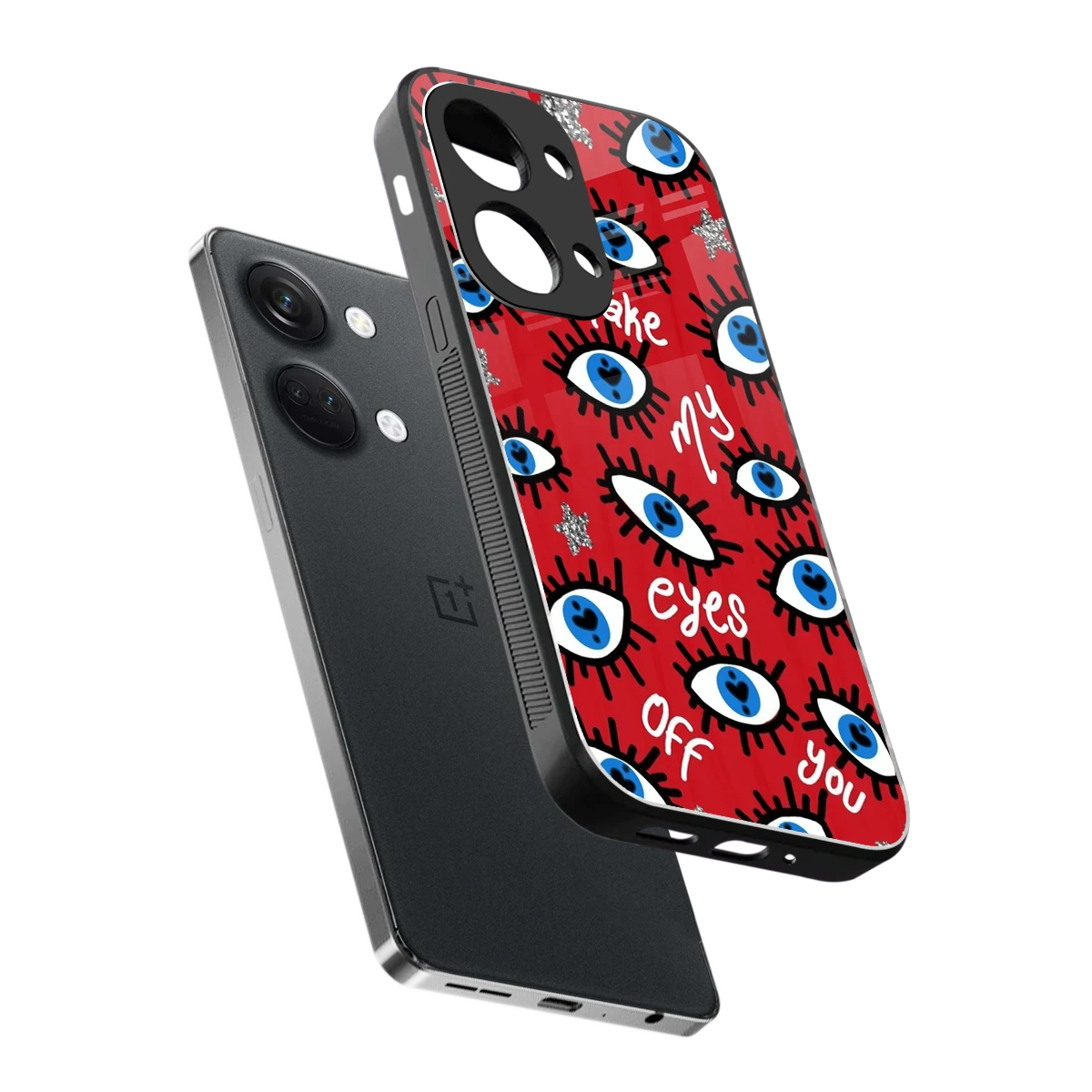 Eyes On You sleek oneplus nord 3 cover with tempered glass back and TPU edges