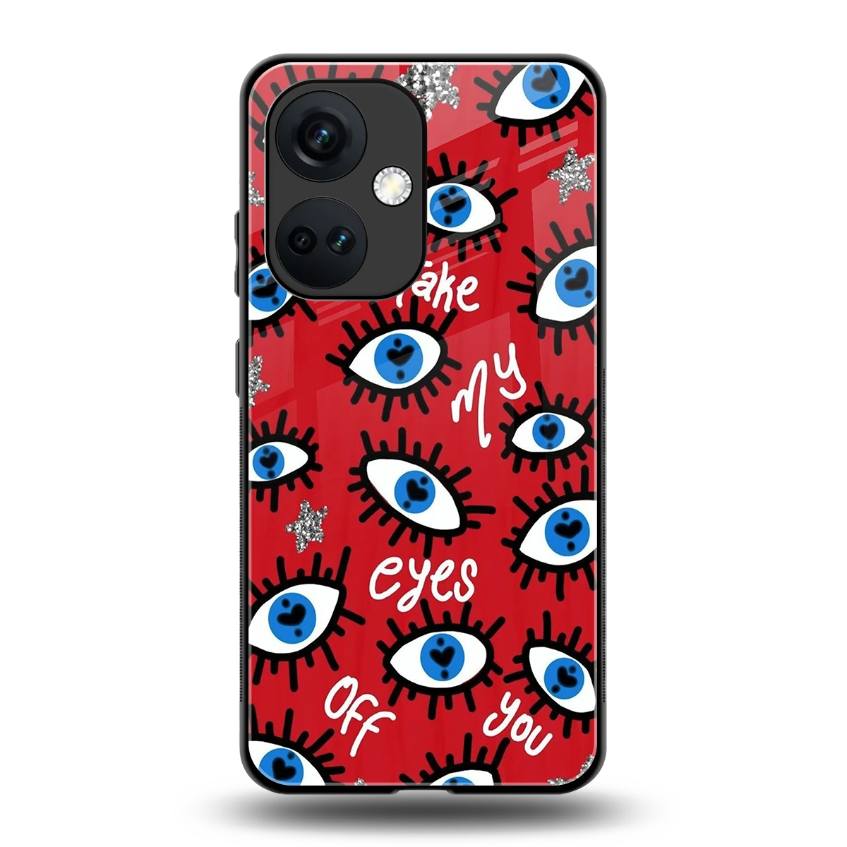 Eyes On You back phone cover | glass case for oneplus nord ce 3